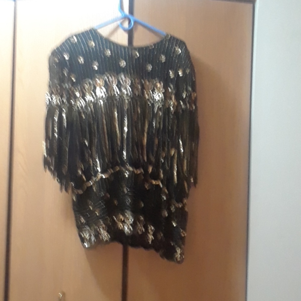 Black and gold skirt and top